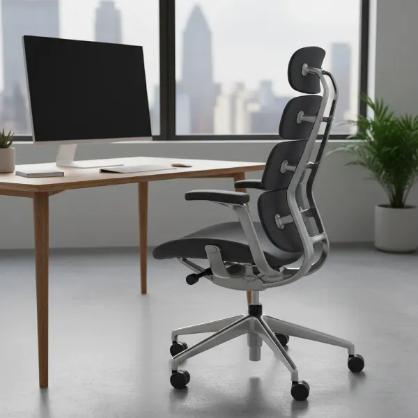 Herman Miller Embody chair, showcasing its pixelated back support and modern, ergonomic design in an office setting.