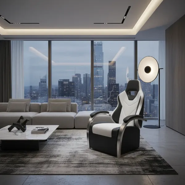 Thermaltake E700 chair in a luxury setting, emphasizing its high-end design and premium aesthetic appeal.